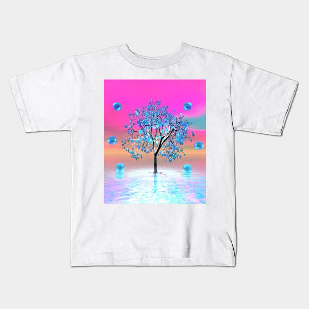 Crystal Tree Sunrise Kids T-Shirt by icarusismartdesigns